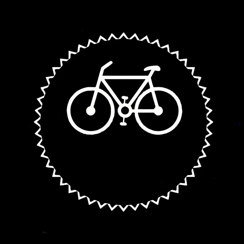 

12.9CM*12.9CN Fashion Decor Bike Vinyl Car Sticker Black/Silver S9-0252