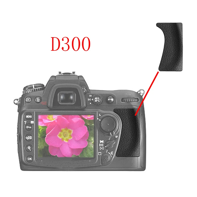 Для Nikon D90 D700 D7000 D300S D800 D800E D200 D300 резиновая задняя крышка для камеры DSLR Запасная часть - Цвет: D300
