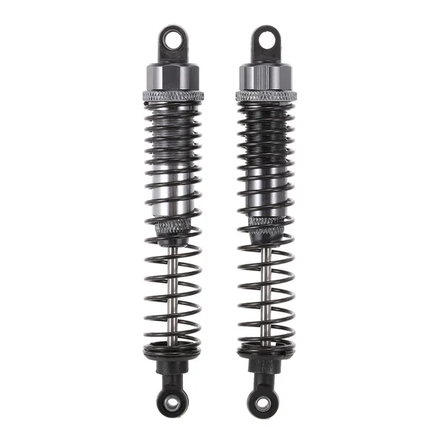 4pcs 100mm Silver 4 шт., регулируемый масляный амортизатор 60 мм, 85 мм, 100 мм, металлический амортизатор для 1/10 RC автомобилей, грузовиков, запчасти гусеничного типа, осевой SCX10 TRX4 D90 - Цвет: 4pcs 100mm Silver