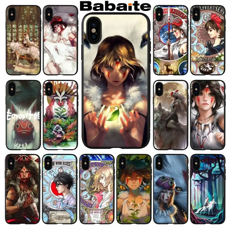 Babaite Princess Mononoke Новое поступление черный чехол для мобильного телефона iPhone 5 5Sx 6 7