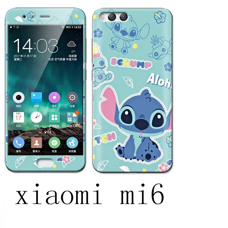 Силиконовый чехол Xiaomi mi6 m6. Цветное закаленное стекло + мягкий из ТПУ Для xiaomi m6 6