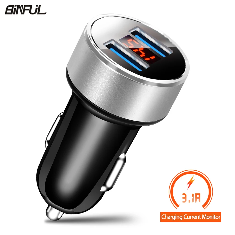 Обновление двойной USB Автомобильное зарядное устройство для телефона цифровой