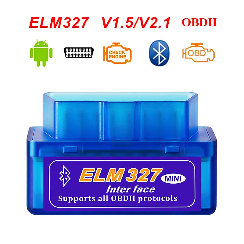 Мини ELM327 OBD2 Bluetooth V1.5/2 1 Автомобильная диагностика obd ii инструмент ELM 327 сканер для