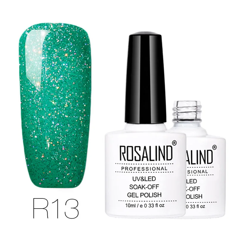 R13 Rosalind Rainbow 10 мл популярный R01-29 Цветной Гель-лак УФ светодиодный гель отмачиваемый Перманентный гель для полировки - Цвет: R13
