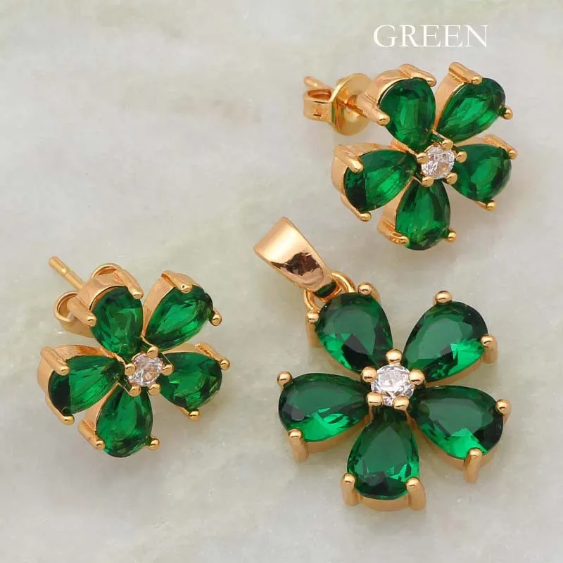 Оптовая и розничная продажа Мода cz набор украшений для женщин Мульти Cubic Zirconia