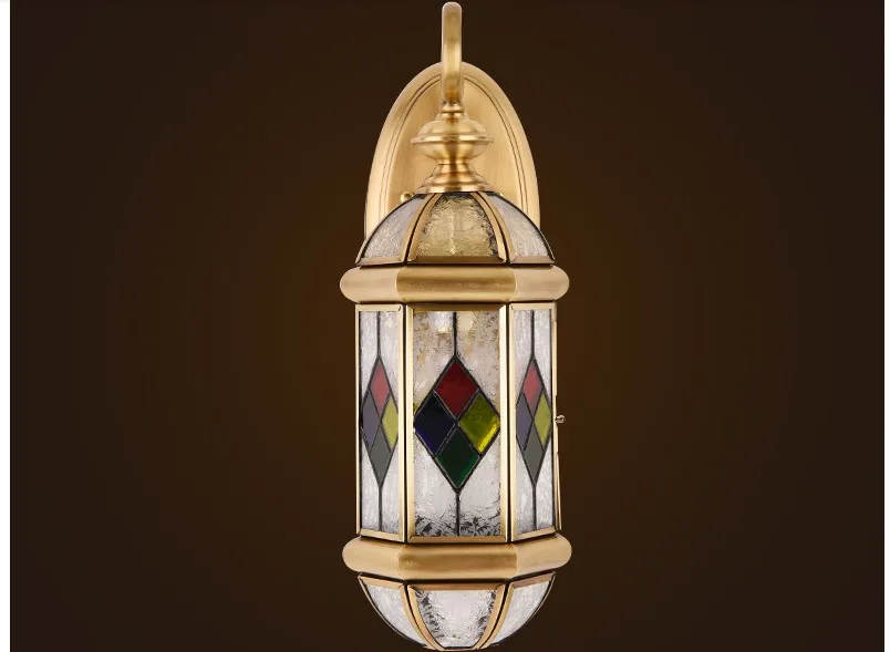 Античная латунная настенная лампа для наружного/внутреннего LED дизайна