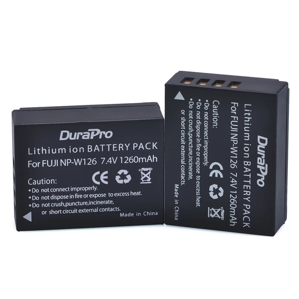 3 предмета в комплекте-DuraPro NP-W126 NPW126 W126 Аккумулятор для Fujifilm FinePix HS30EXR HS33EXR X-Pro1 X-E1, X-E2, X-M1, X-A1, X-A2, X-T1, X-T10