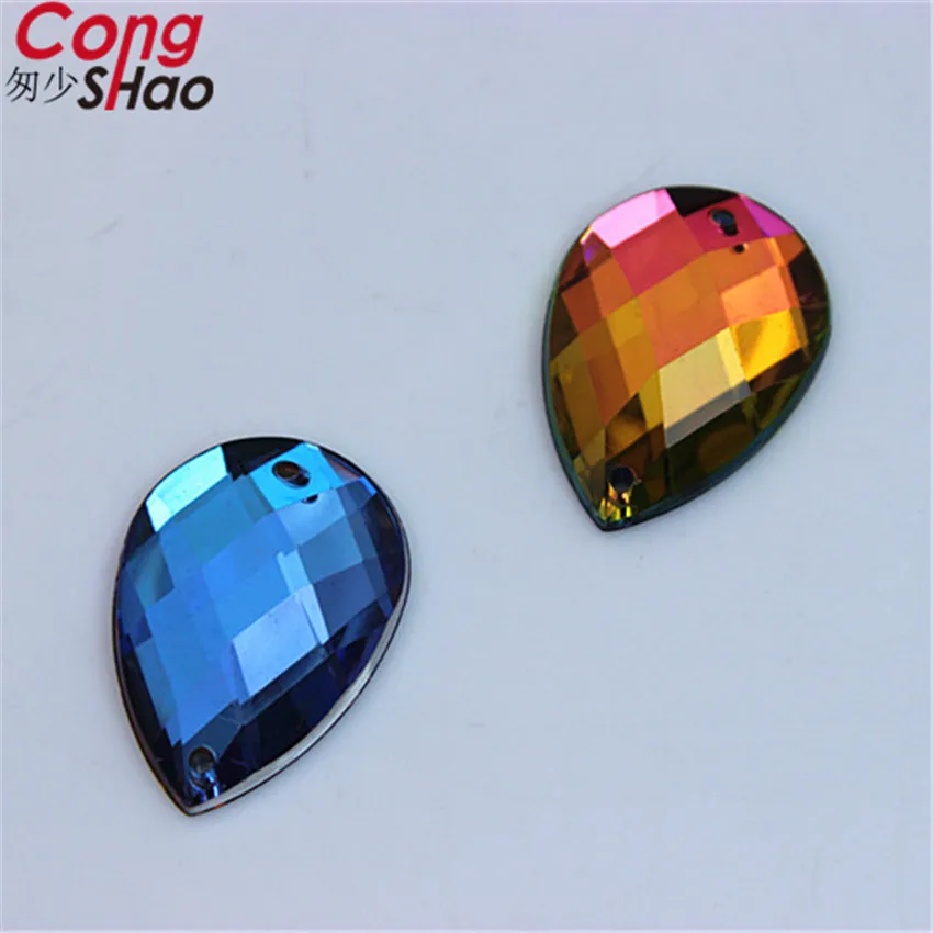 Камни и кристаллы цвета радуги Cong Shao 50/100 шт. акриловые стразы с плоским