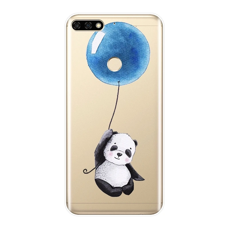 Силиконовый чехол для Huawei Honor 7 7S 7X 7A 7C Pro 8X MAX 10 9 8 мягкий накладка с котом медведем