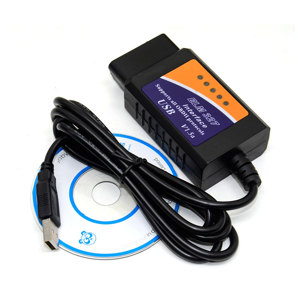 Автомобильный диагностический сканер ELM327 USB V1.5 автомобильный OBD2 ELM 327 V 1 5 OBD 2