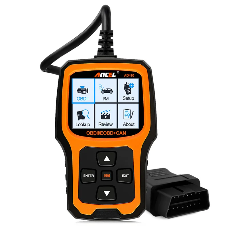 ORANGE Ансель автомобиль инструмент диагностики OBD2 автомобильной сканера AD410 OBD 2 EOBD лучше ELM327 двигателя инструменты код ошибки чтения сканирования - Цвет: ORANGE