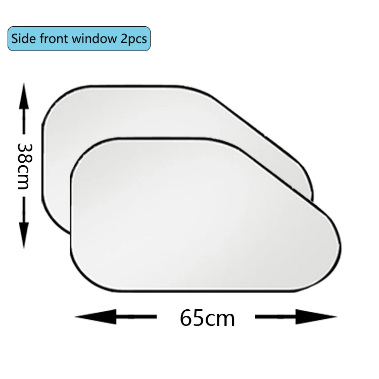 Side front 2pcs Водонепроницаемый Автомобильный складной солнцезащитный козырек, крышка на лобовое стекло, козырек, автомобильный солнцезащитный козырек, УФ защита, занавеска, боковое окно, Передняя Задняя Шторка - Цвет: Side front 2pcs