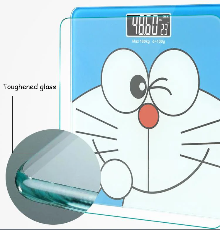 180 кг/50 г мультфильм Doraemon ЖК дисплей ванная комната весы квадратные цифровые