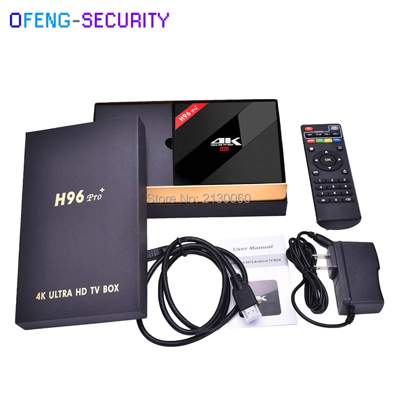ТВ приставка H96 PRO Plus Android 7 1 Восьмиядерный процессор Amlogic S912 2 + 16 ГБ 4 ГГц Wi Fi H.265 4K