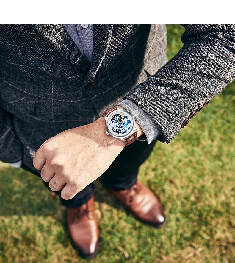 AILANG Tourbillon часы мужские часы Топ бренд класса люкс из нержавеющей стали спортивные часы водонепроницаемые автоматические механические часы для мужчин