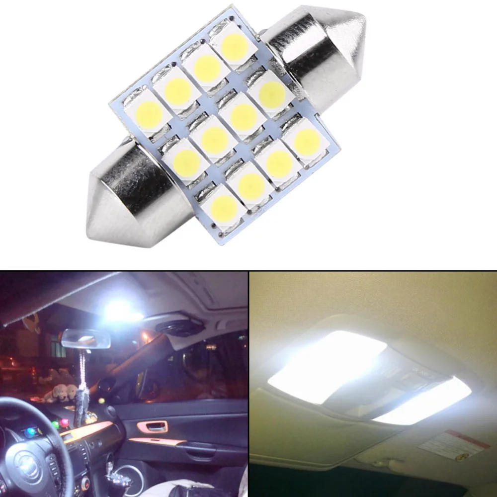 2 шт. супербелые светодиодсветодиодный лампы 12 В 12SMD 31 мм|work lamp|door lightwork light lamp |