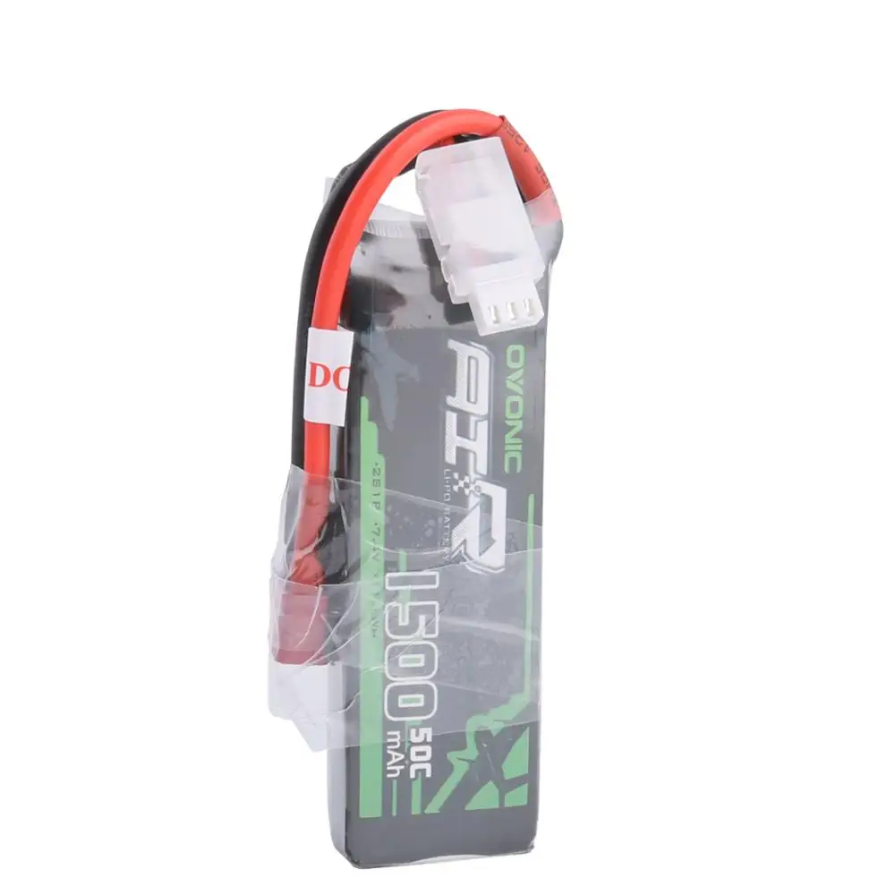 2х аккумулятор ovoic 7,4 V 1500mAh 50C-100C 2S LiPo с Т-образным разъемом для 1/18 RC автомобиля 1:18 размера автомобиля вертолета самолета квадрокоптера