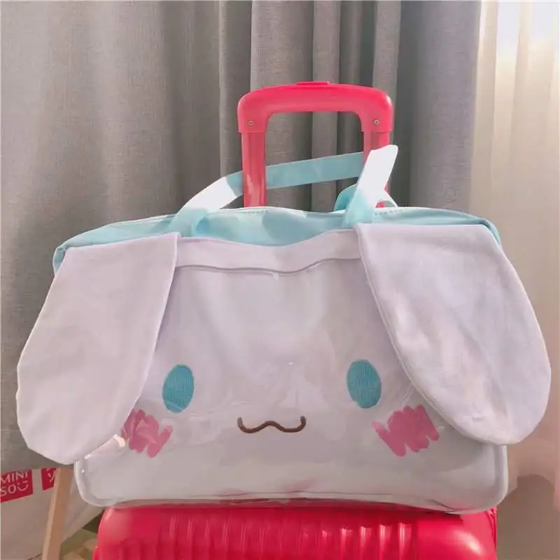 Милый мультфильм Cinnamoroll pompurin My Melody дорожная сумка с колесиками тканевая сумка для компьютера для женщин девочек ручной Багаж вместительная спортивная сумка сумки