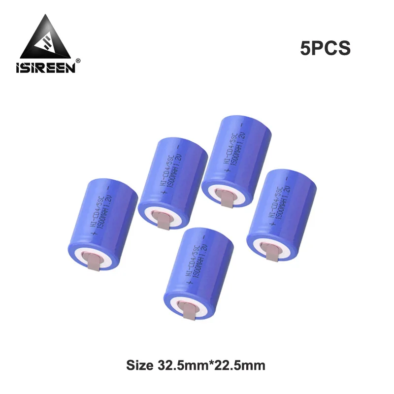5PCS 1500mAh 4/5 SC Ni-CD батареи 1,2 V аккумулятор Электрический аккумулятор Subc Ni CD - Цвет: 5PCS