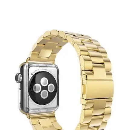 Классические ремешки для часов из нержавеющей стали ремешок для Apple watch браслет 42 мм 38 мм для iwatch 4 3 2 1 40 мм 44 мм серия 5 - Цвет ремешка: gold