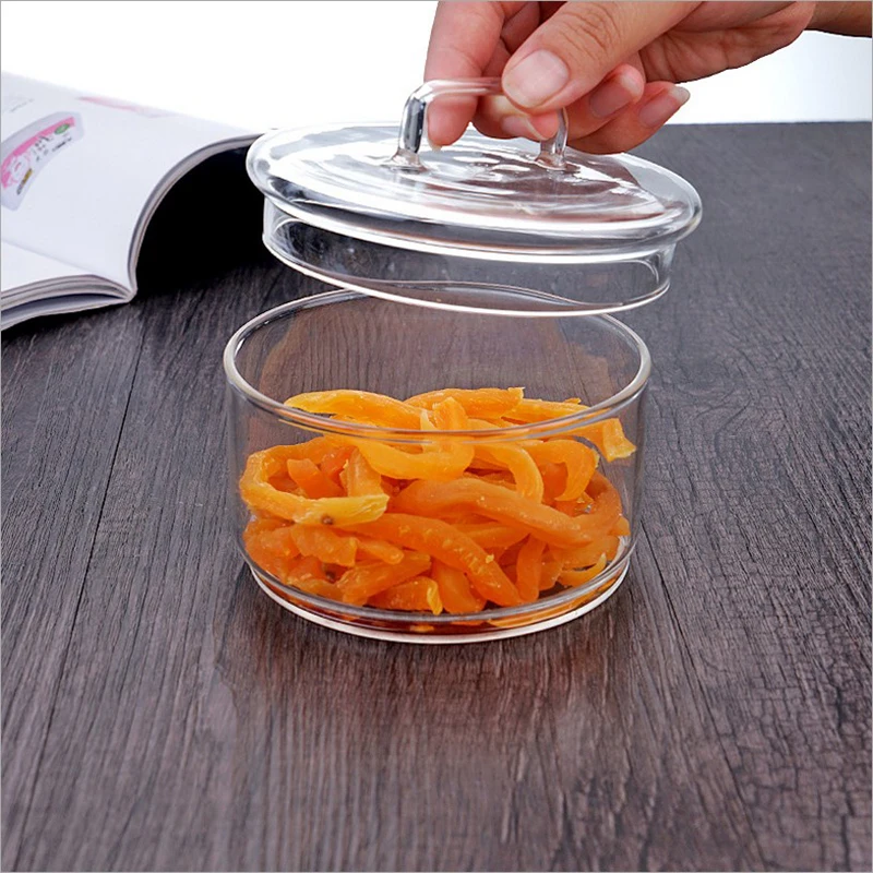 Три этажа Стекло хранения Jar бутылка с крышкой минималистский гайка приправа