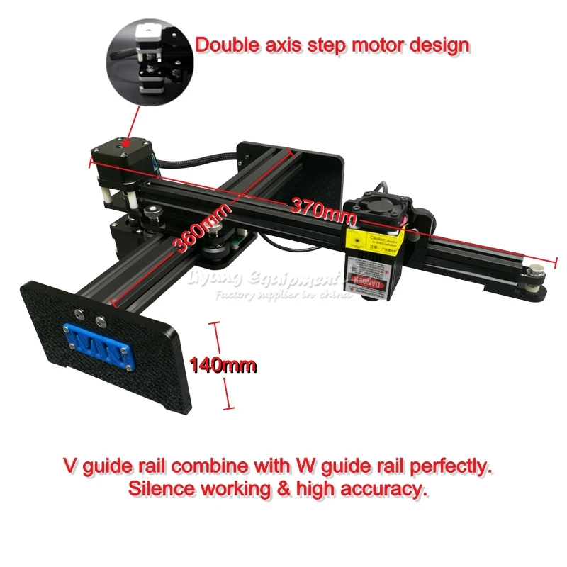 LYbot arm 2417 Настольный Бескаркасный портативный DIY Лазерный Гравировальный Станок с