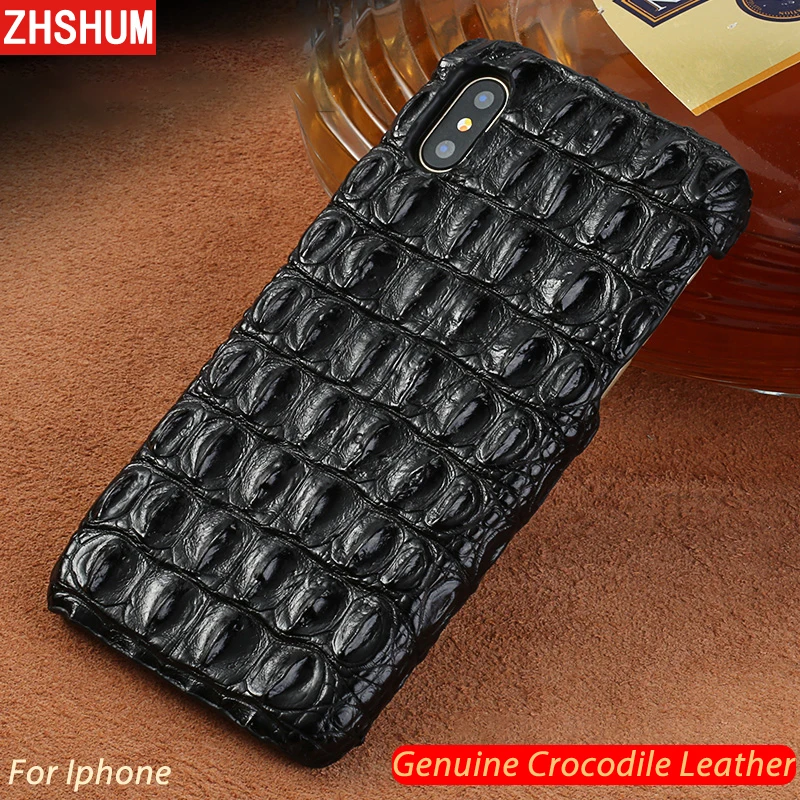 Genuine Crocodile Leather Case for Iphone 11 Pro Max X 8 Plus 7 XS MAX XR 6S Luxury Handmade Skin Back Cover Apple pro 6 S XI fundas couqe shell |