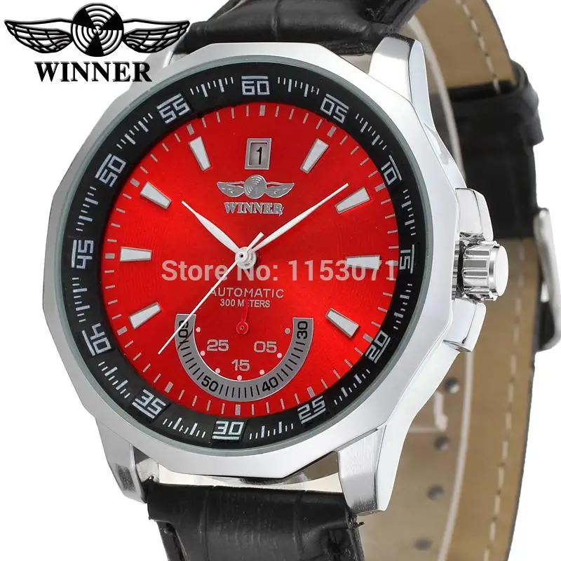 

WRG8041M3S4 new best price skeleton Winner Automatic men watch factory black leather strap free shipping with gift box
