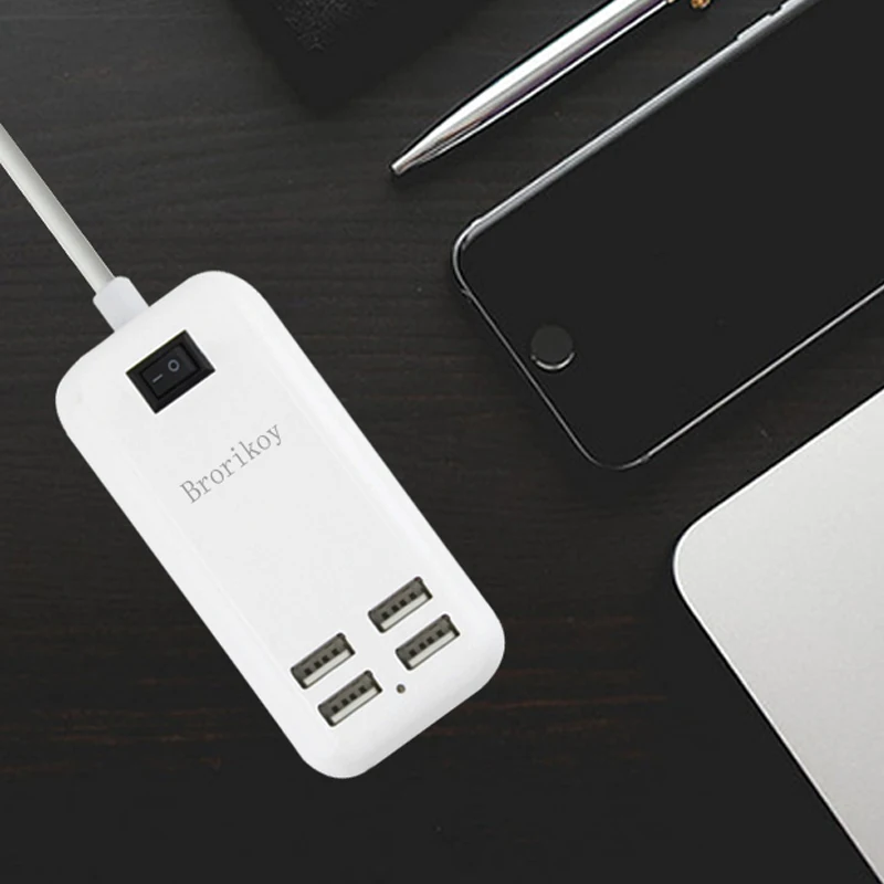 Сетевое зарядное устройство с 4 портами USB штепсельная вилка стандарта ЕС 15 Вт 3 А