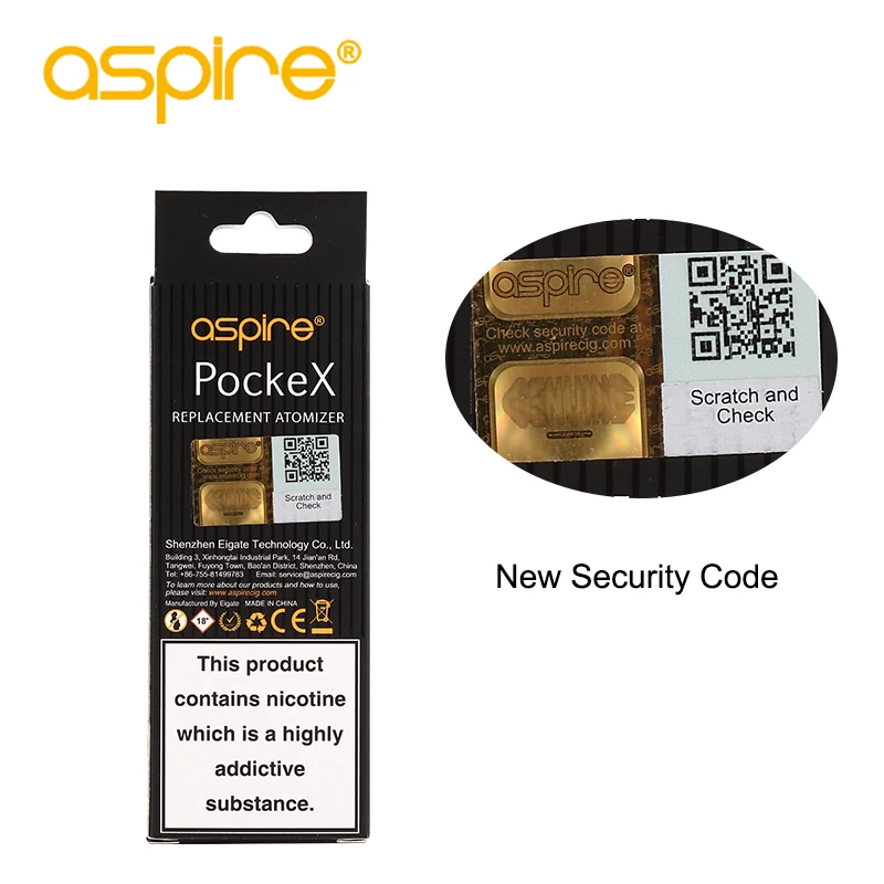 10 шт./лот PockeX катушки головки 0.6ohm провод для электронных сигарет Aspire Карманный