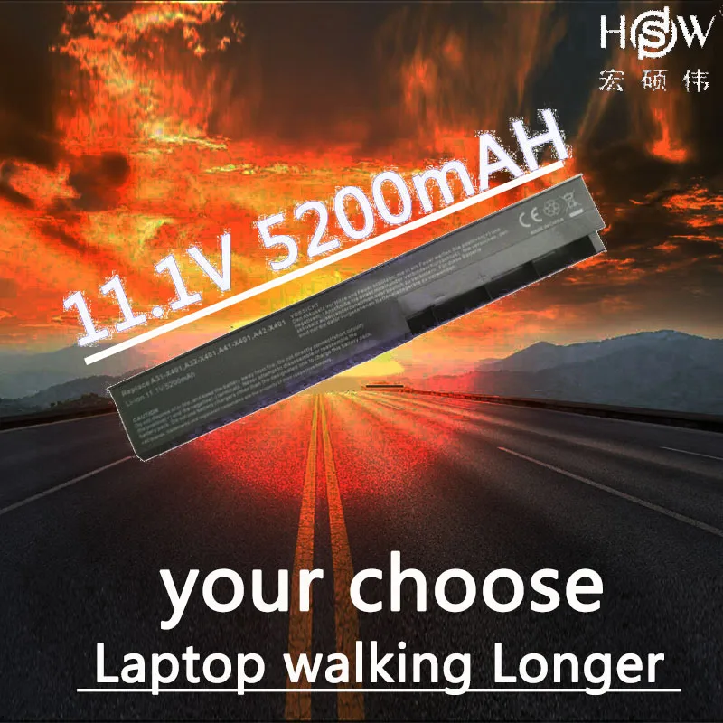 HSW Аккумулятор для ноутбука Asus A31 X401 A32 A41 батарея A42 F301 F401 F501 S301 S401 S501 X301 X501 X501A