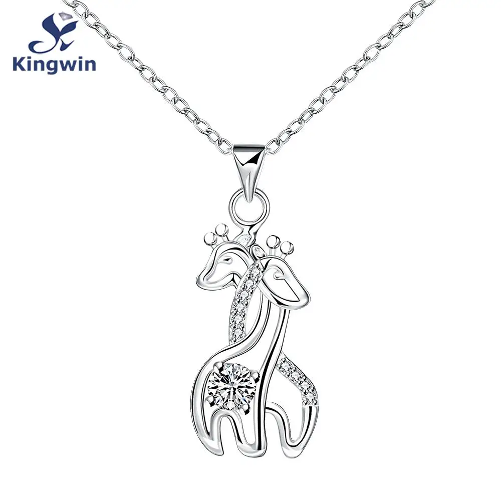 Хорошее качество cz Циркон ювелирные изделия животные серебряный кулон ожерелье