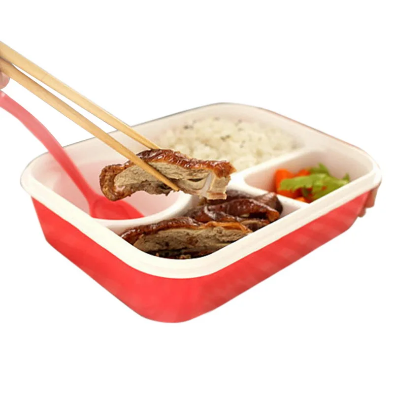 Герметичный и универсальный 4 сетчатый Отсек Bento-style Ланч-бокс контейнер для еды держатель для школьников 1 шт. 23,5 см* 17,5 см* 6,5 см