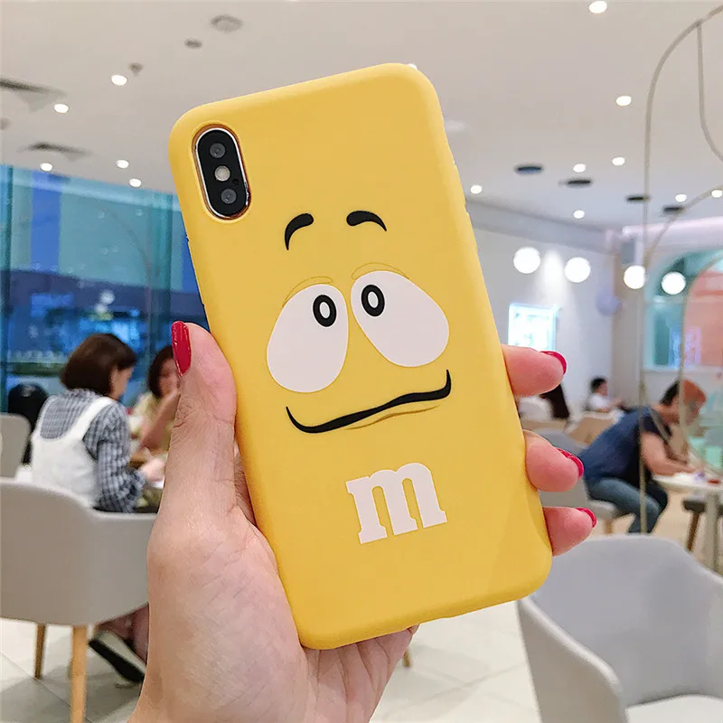 Милый Мультфильм Шоколадные Бобы телефона чехол для iPhone 6 S 6S 7 8 плюс чехол силиконовый мягкий ТПУ задняя крышка для iPhone X XS MAX XR чехол 7plus 8plus чехлы
