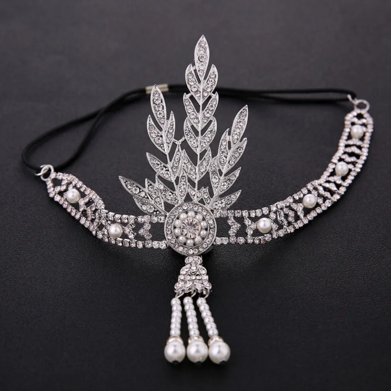 Бесплатная доставка 1 шт. повязка на голову Gatsby Crown Стразы соединитель для