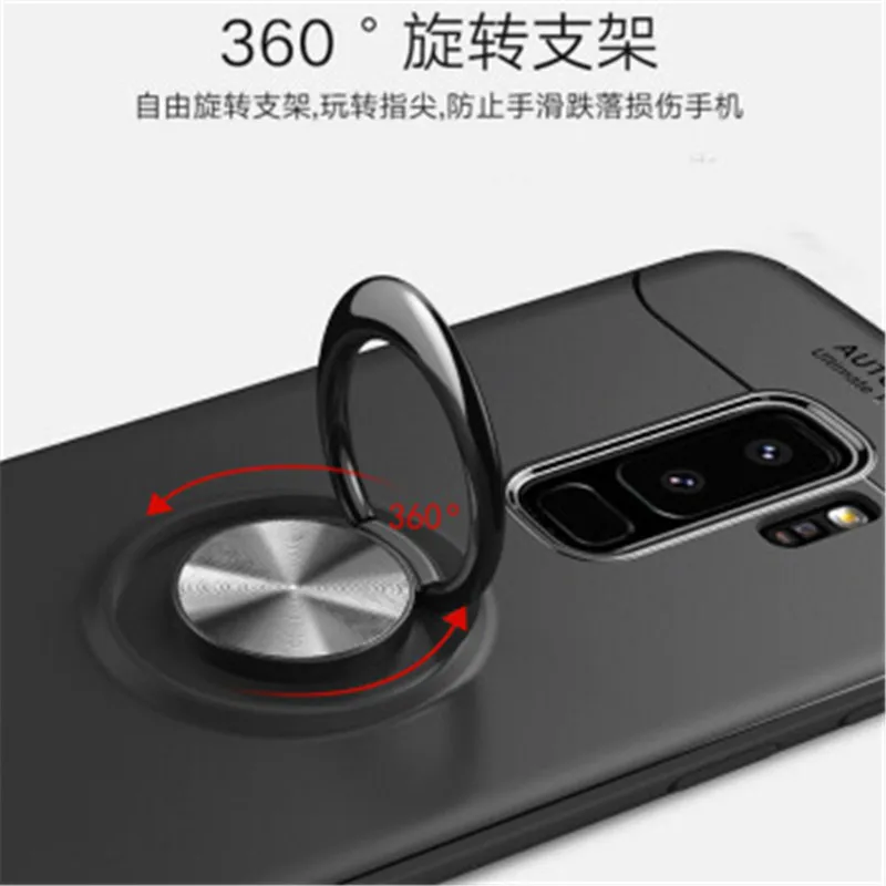 Чехол-подставка для Samsung Galaxy S8 S9 Plus A6 Note 8 9 с магнитным кольцом-держателем |