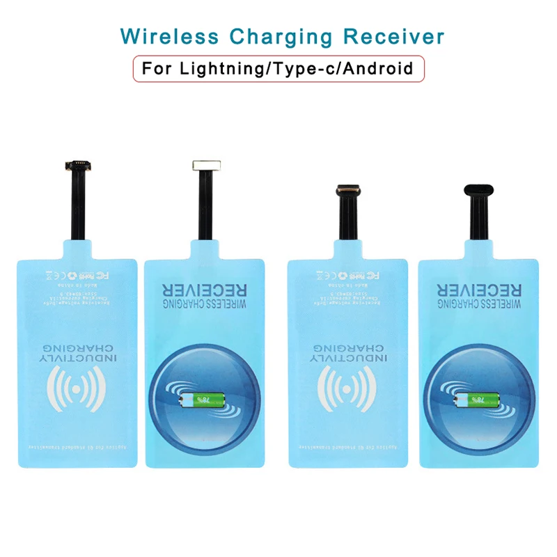 Беспроводной зарядный приемник Универсальный Android qi Micro USB Type-c Беспроводное