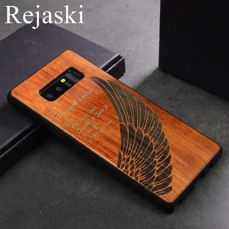 Новые ТПУ чехлы для телефонов из натурального дерева Samsung Note 8 противоударный