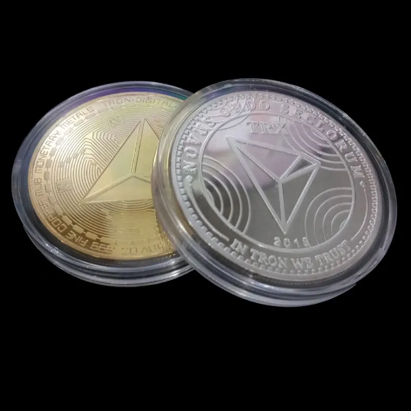 Новый TRX волновое поле Tron Виртуальная цифровая невалютная памятная монета