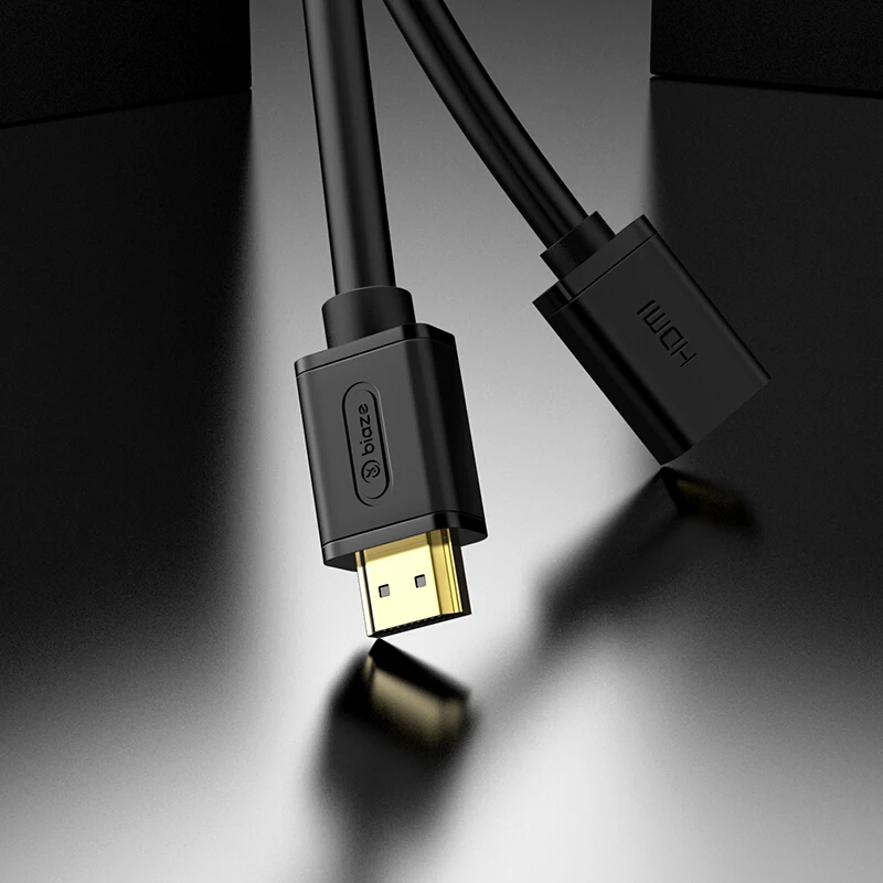 Biaze 0 5 м HDMI кабель удлинитель к 2 4K * 2K 3D видео для Xiaomi проектор переключатель PS4 TV