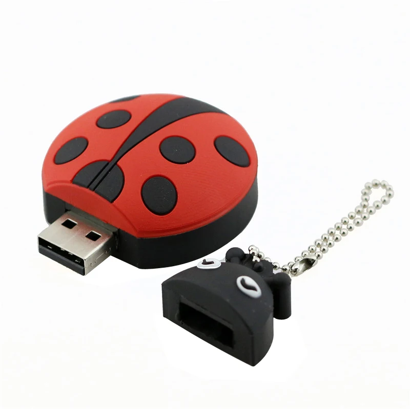 USB флэш накопитель 8 ГБ милые животные божья коровка флэшка 32 16 карта памяти жук