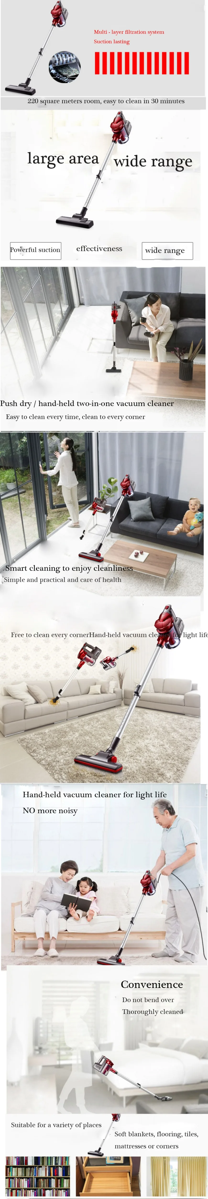 220 В бытовой пылесос ручной высокой мощности, с питанием от источника сильный пылесос AXS-827