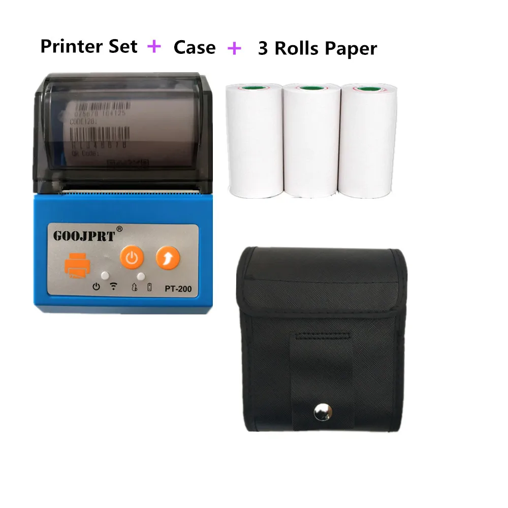 Термопринтер GOOJPRT Mini 58 мм термопринтер для квитанций с Bluetooth принтер билета