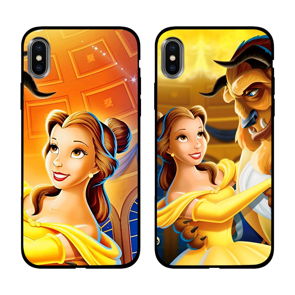 Чехол Beauty And The Beast из мягкого TPU для Apple iPhone 6 6S 7 8 Plus 5 5S SE X XS MAX XR из силикона.