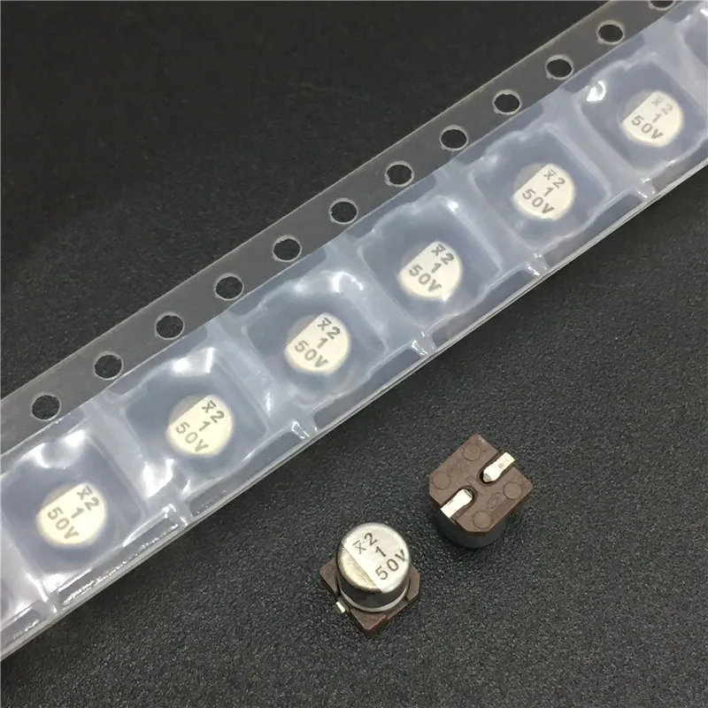 10Pcs/100Pcs 1uF 50V NICHICON WX series 4x5.4mm 50V1uF Chip type SMD Aluminum Electrolytic Capacitor | Электронные компоненты и