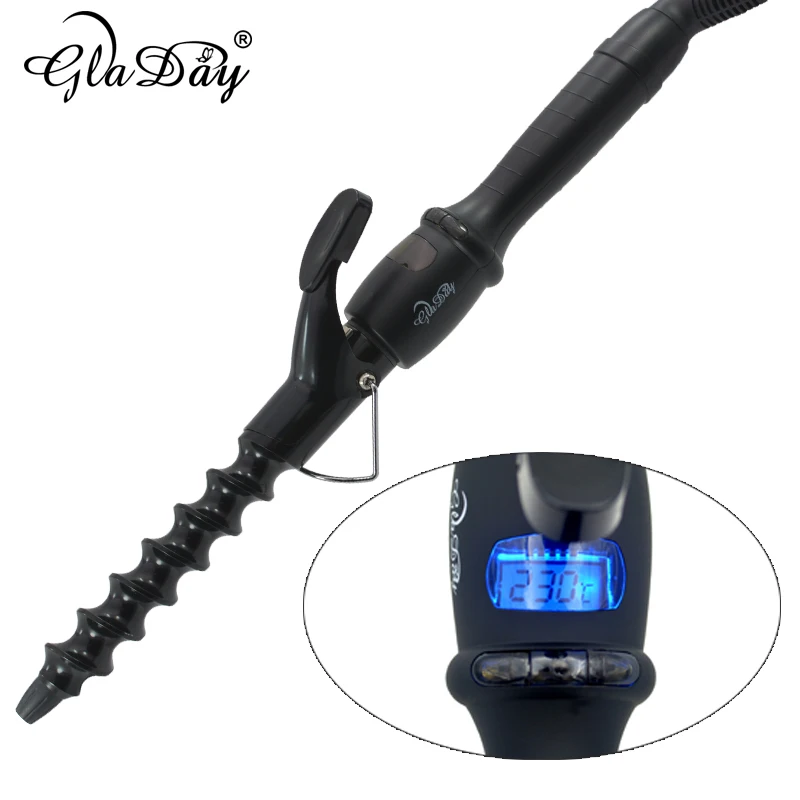 Электрическая плойка для завивки волос спиральная керамическая