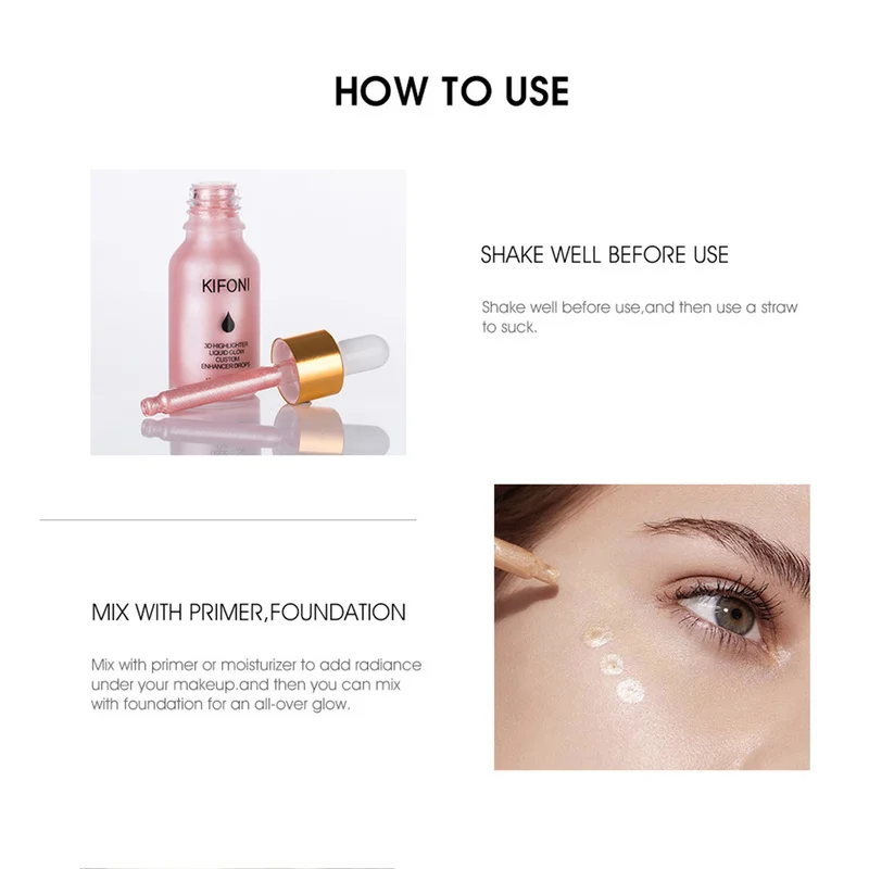 Жидкий Хайлайтер для макияжа хайлайтер крем консилер Шиммер