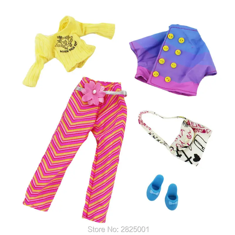 Модный наряд вечерние повседневная одежда красочный костюм Сумочка Обувь Одежда