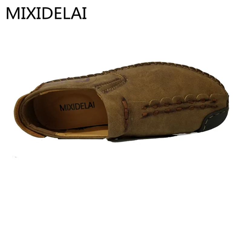 MIXIDELAI/Новинка года; удобная повседневная обувь; лоферы; Мужская обувь; качественная обувь из спилка; мужская обувь на плоской подошве; Лидер продаж; Мокасины