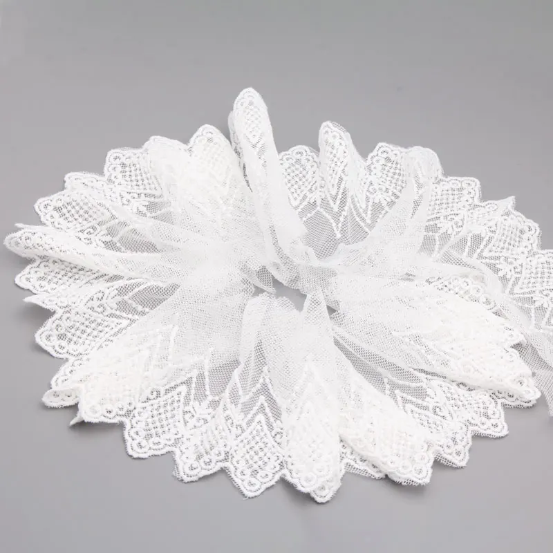Savica 3y/lot 11cm Embroidery Flower Net Lace Trim DIY Garment Dolls Wedding Wrapping Crafts Sewing Fabric Materials LX340 | Дом и сад